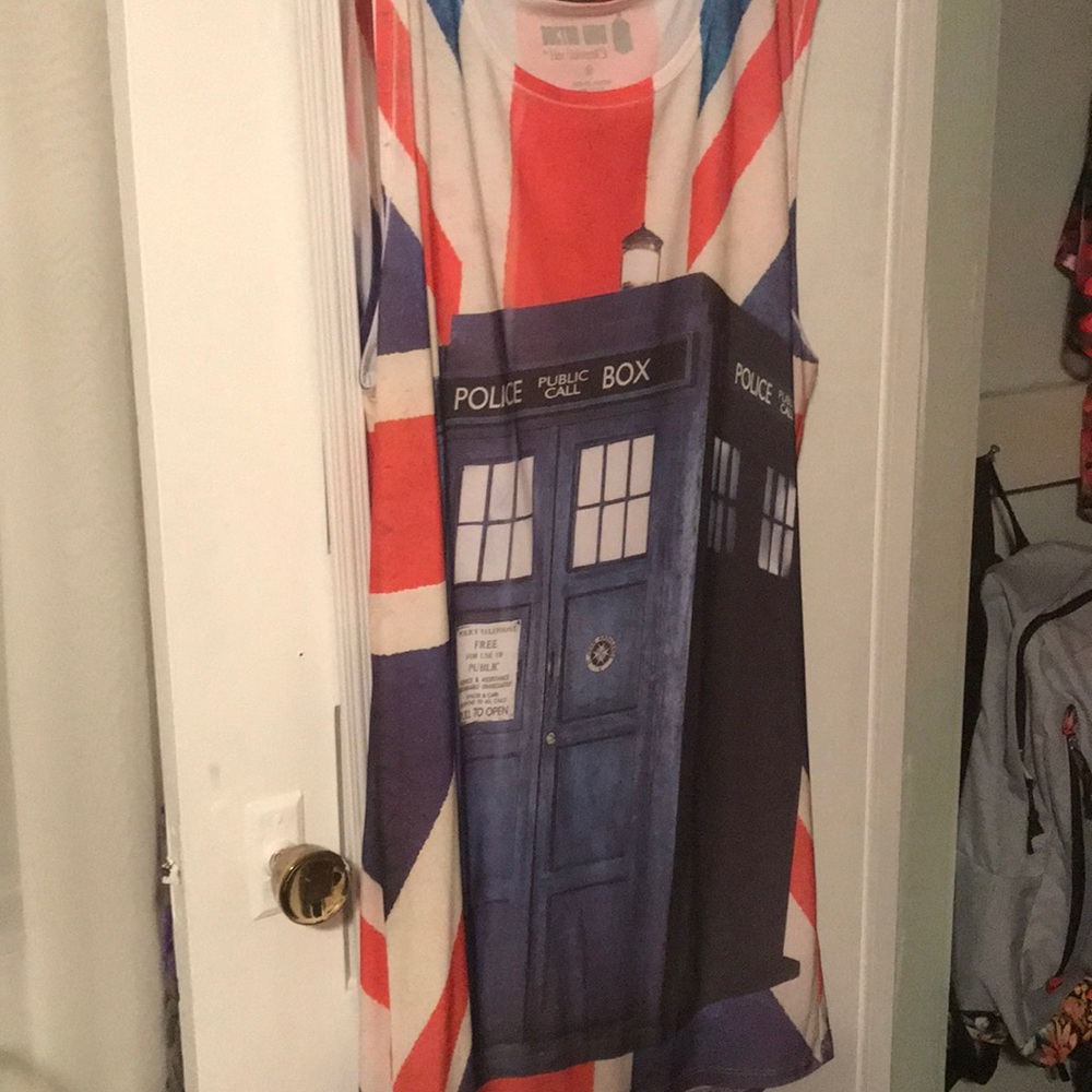 Union Jack, TARDIS tank body con dress